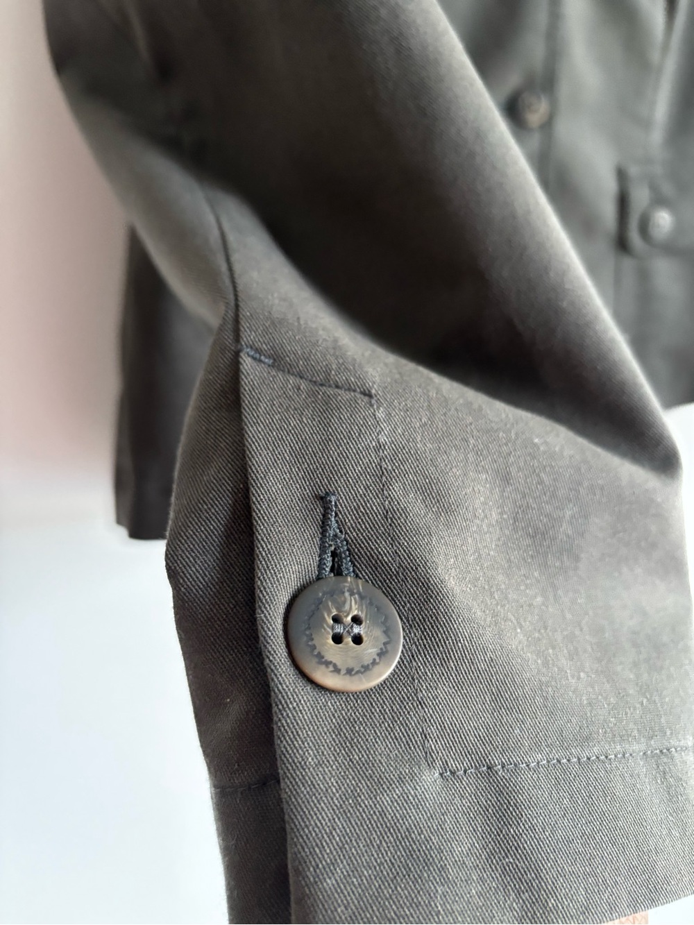 Tilley Olive Tailored Button-Front Blazer Jacket - Picture 8 of 12